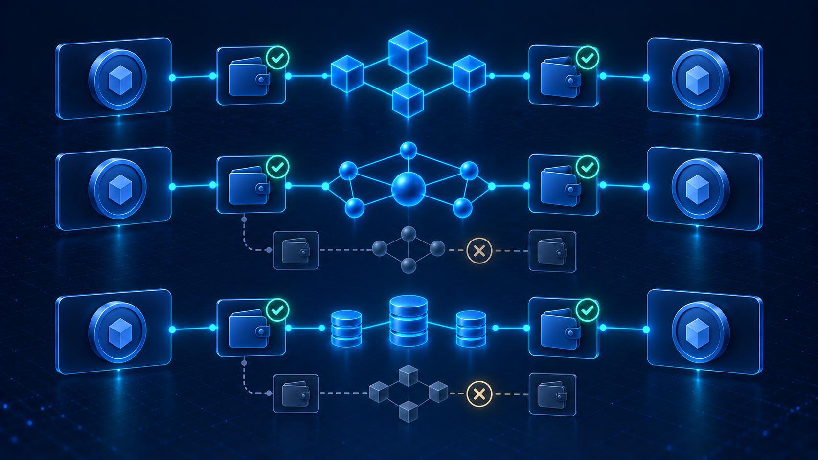 Сравнение совместимости сетей TRC20, ERC20 и BEP20 при переводе токенов